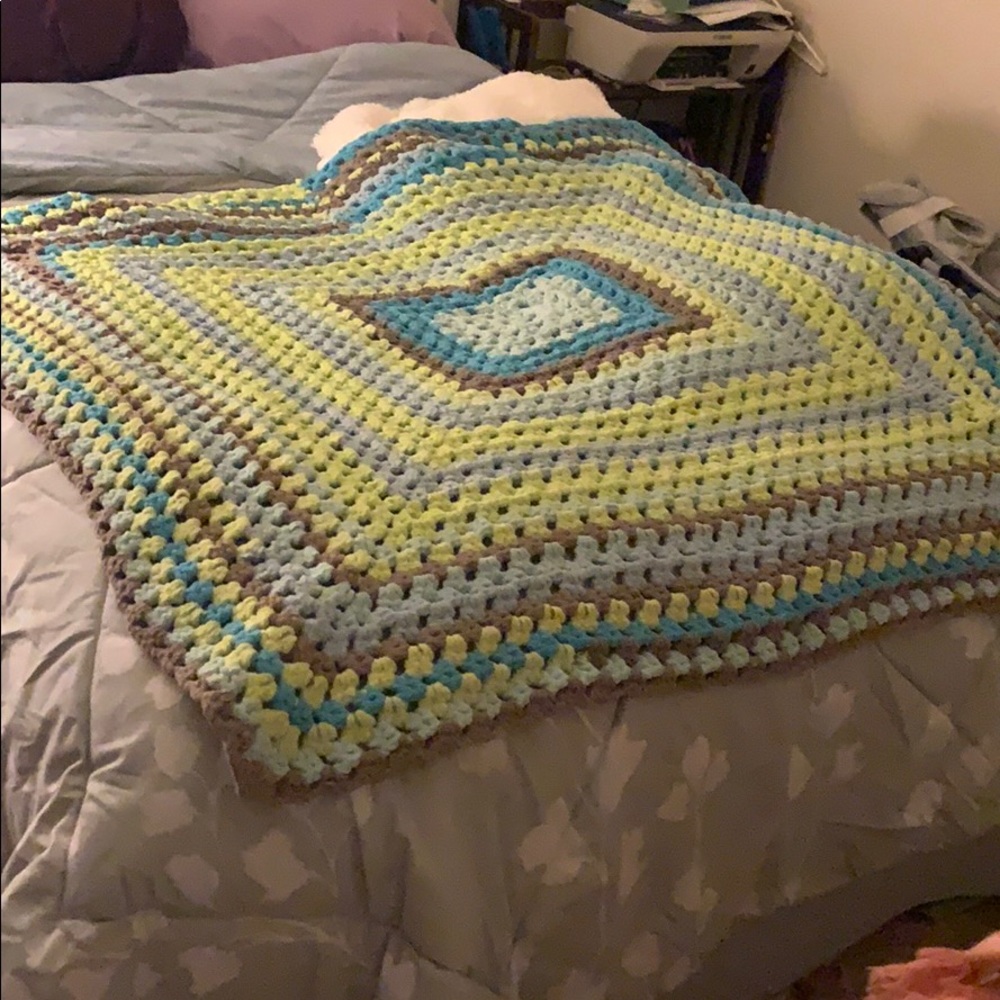 Hand made granny square blanket